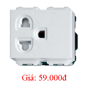 Ổ cắm đơn 2 chấu có màng che WEV1081 Panasonic - Cà phê học thuật